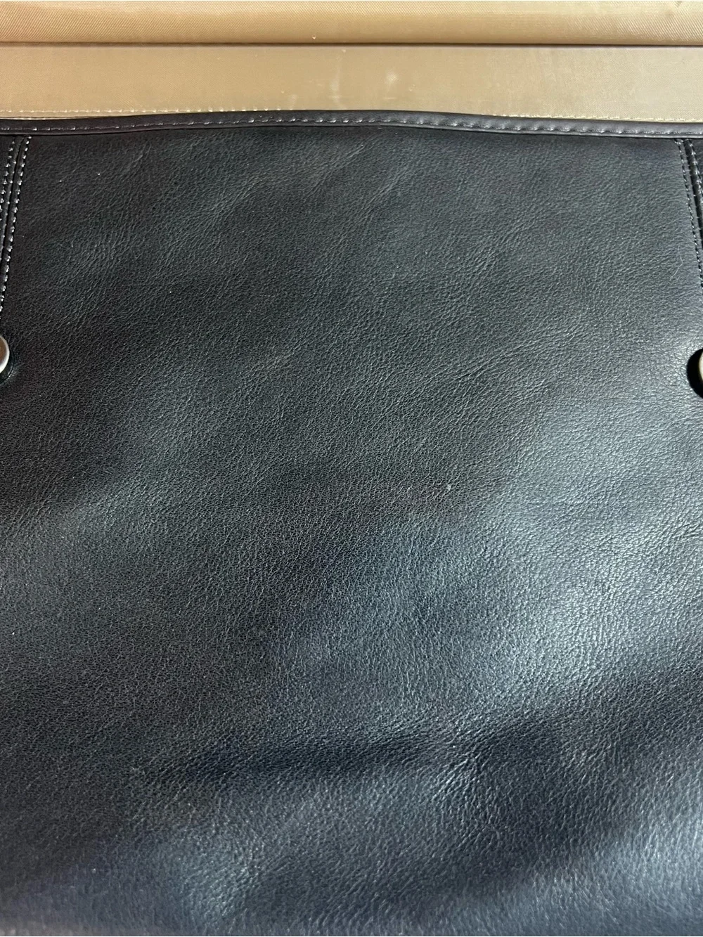 solo Black Leather Briefcase Messenger for Men